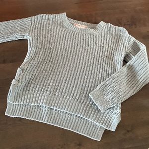 Teen girls crochet cable sweater